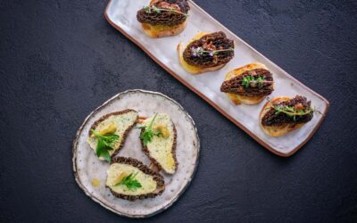 Stuffed Morels with Chicken and Cheese